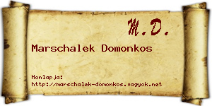 Marschalek Domonkos névjegykártya